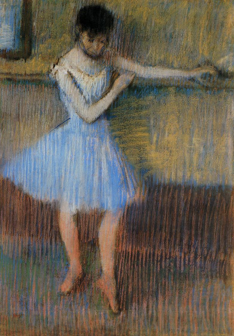 Dancer in Blue at the Barre 1889